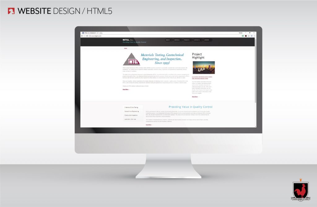 Website Design, HTML5 | MTGL, Inc., Hahn Design Studio, San Marcos, California
