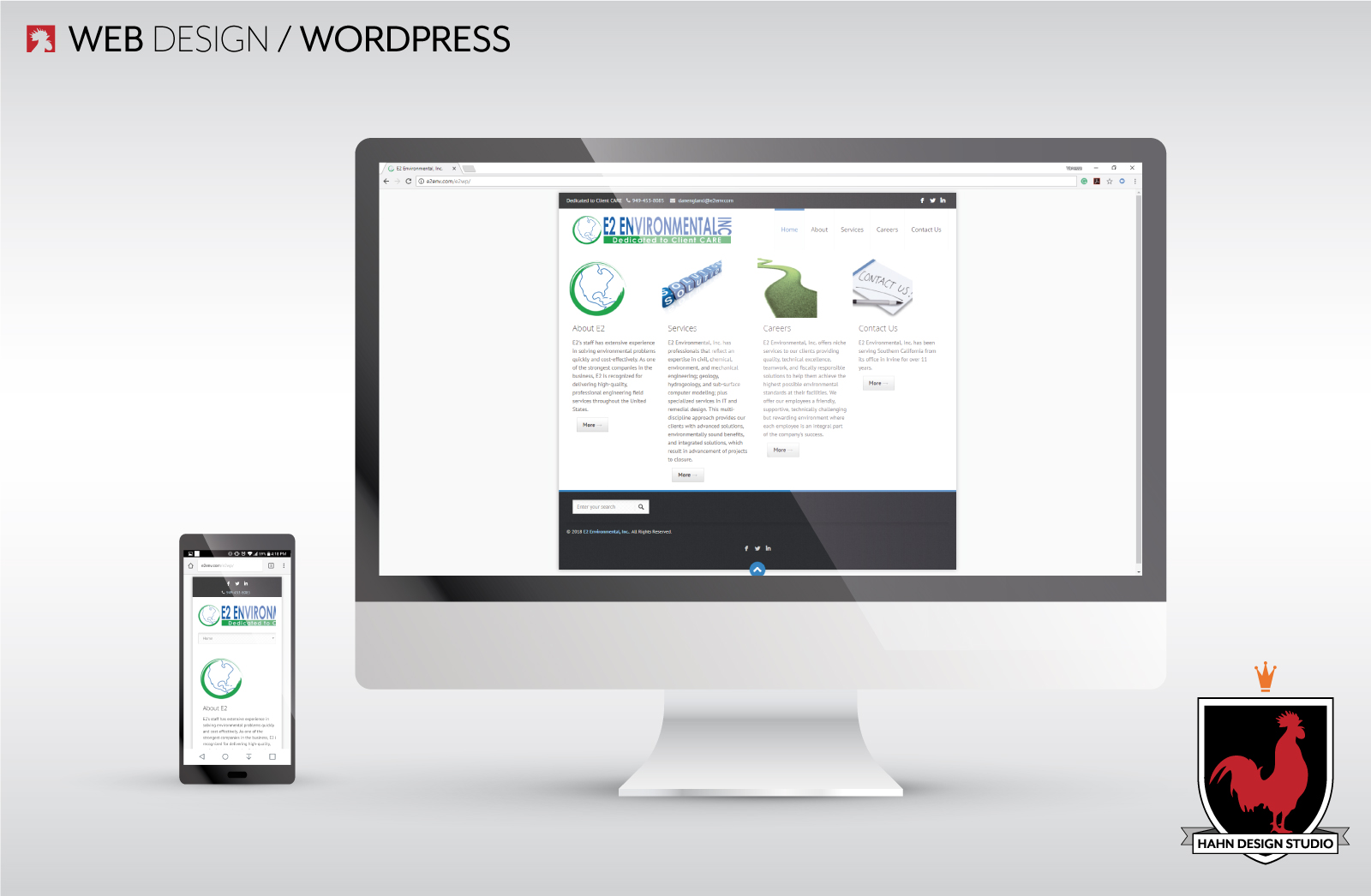 Web Design / Wordpress for E2 Environmental, Inc. | Hahn Design Studio
