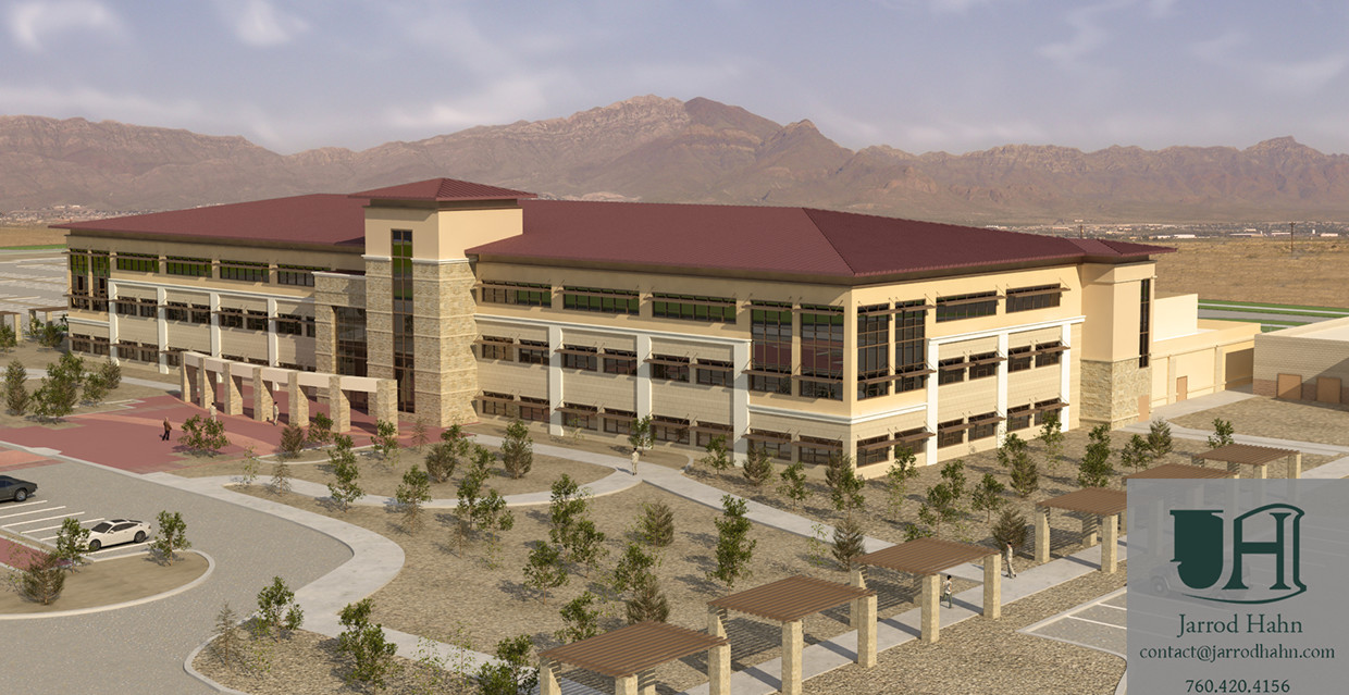Architectural Rendering | Fort Bliss Command Headquarters| RQ Construction