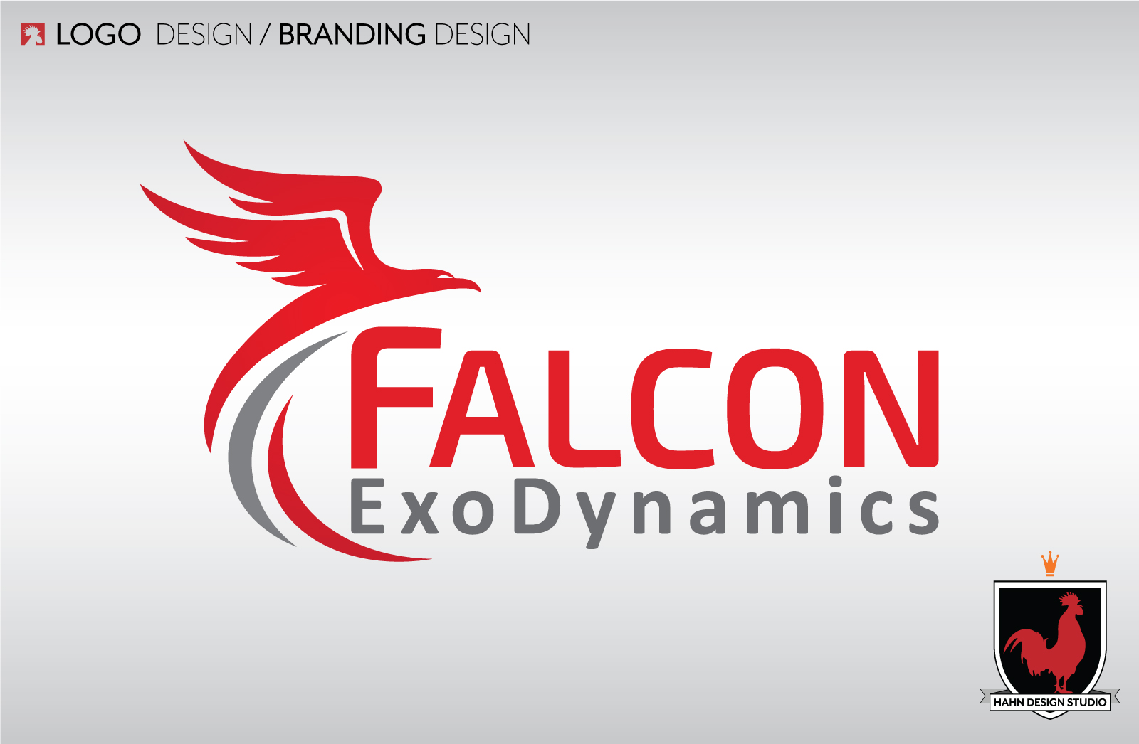 Logo and Business Card Design | Branding for Falcon ExoDynamics | Hahn Design Studio