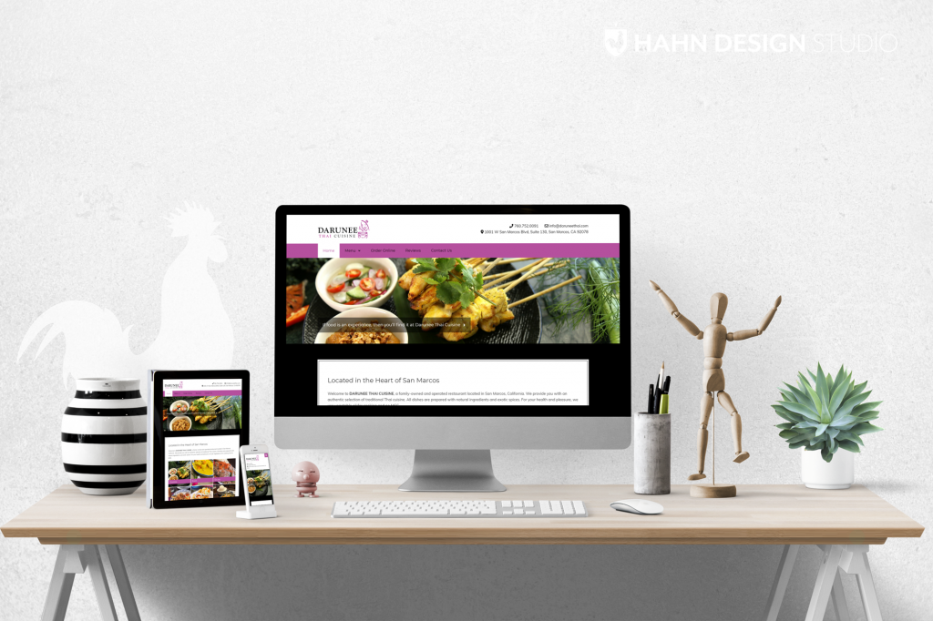Website Design for Darunee Thai Cuisine, San Marcos, CA | Hahn Design Studio