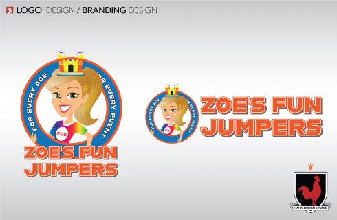 Logo Design, Zoe's Fun Jumpers | Hahn Design Studio, San Marcos, California